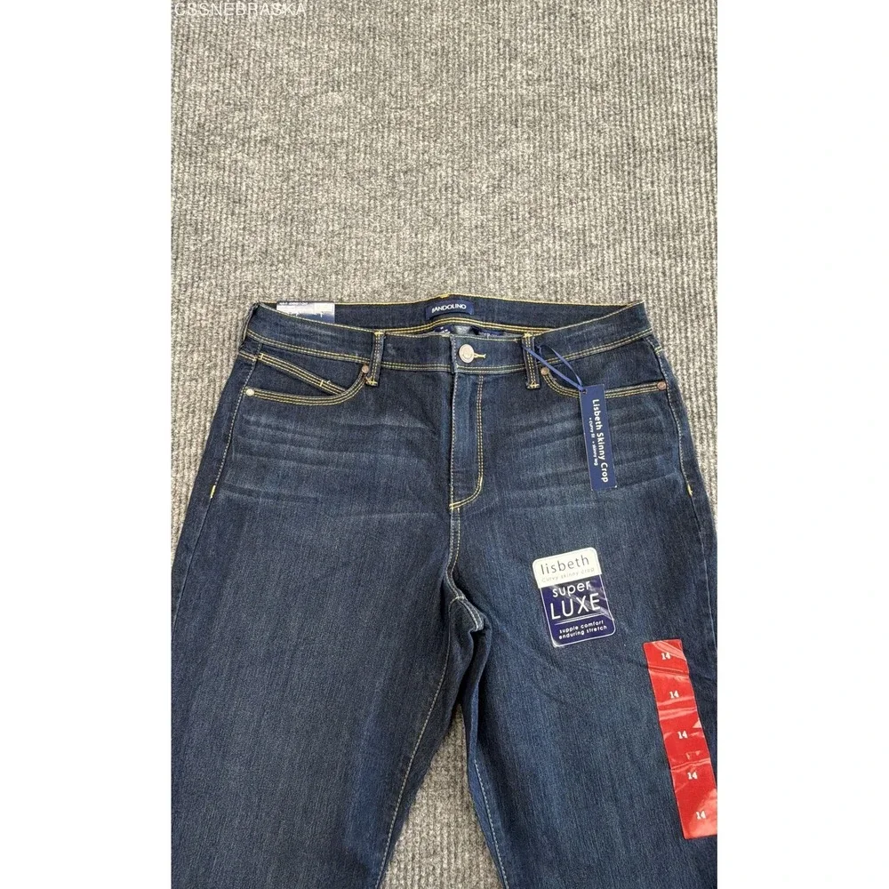 Bandolino Women's Lisbeth Skinny Crop Super Luxe Curvy Jeans Sz 14 NWT